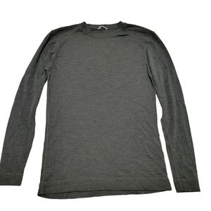 Smartwool Space Dye Olive Green Merino Wool Base Layer Long Sleeve